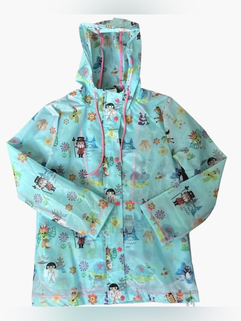 Disney Parks "it's a small world" Adult Rain Jacket Small